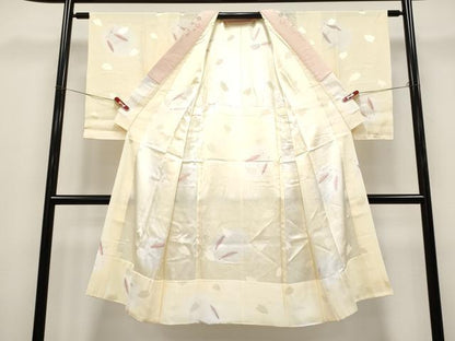 平和屋着物●上質な長襦袢　無双仕立て　兎　砥粉色地　半衿刺繍　逸品　未使用　CYAA4888s6