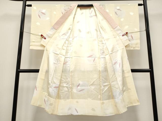 平和屋着物●上質な長襦袢　無双仕立て　兎　砥粉色地　半衿刺繍　逸品　未使用　CYAA4888s6