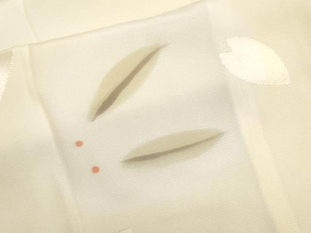 平和屋着物●上質な長襦袢　無双仕立て　兎　砥粉色地　半衿刺繍　逸品　未使用　CYAA4888s6