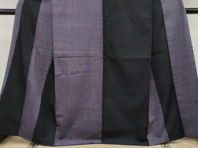 平和屋本店●極上　本場結城紬　重要無形文化財　間道　証紙付き　逸品　CYAA5104s6