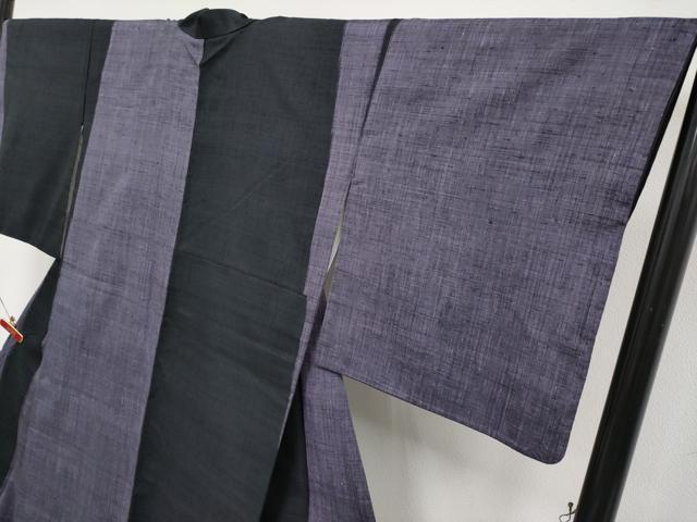 平和屋本店●極上　本場結城紬　重要無形文化財　間道　証紙付き　逸品　CYAA5104s6