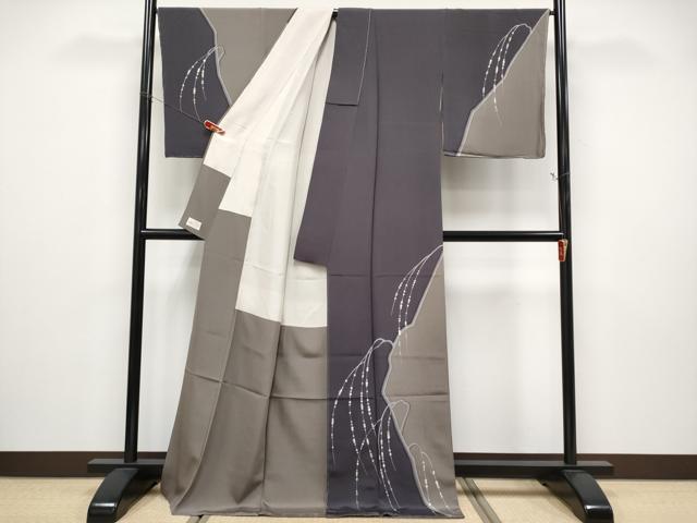 平和屋本店●極上　京都の名門ブランド　銀花仙　訪問着・袋帯セット　枝垂れ柳　金銀彩　やまと金ラベル　逸品　未使用　CYAA4894s6