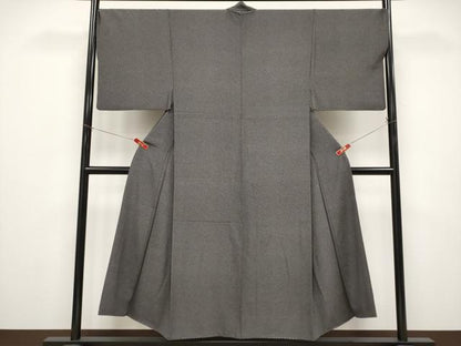 平和屋着物●極上　男性　江戸小紋　蓑亀　黒地　逸品　CYAA4899s6