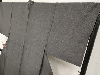 平和屋着物●極上　男性　江戸小紋　蓑亀　黒地　逸品　CYAA4899s6