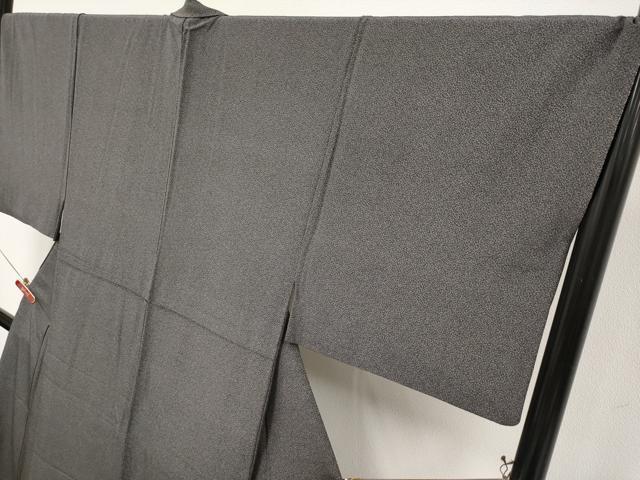 平和屋着物●極上　男性　江戸小紋　蓑亀　黒地　逸品　CYAA4899s6