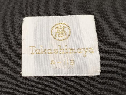平和屋着物●極上　野口彦太郎　大彦三代目　江戸染繍友禅　黒留袖　刺繍　風景文　金彩　高島屋金ラベル　逸品　未使用　CYAA4900s6
