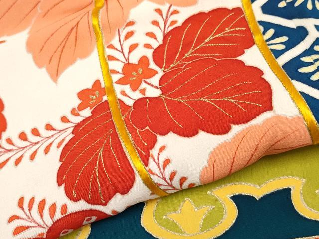 平和屋本店●極上　アンティーク　大正ロマン　振袖　駒刺繍　飛鶴立波船文　暈し染め　金糸　逸品　CYAA4905s6