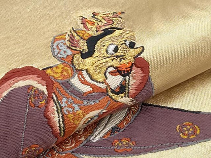 平和屋着物●極上　西陣　紫紘謹製　山口伊太郎　太鼓柄袋帯　栄陵王文　金糸　引箔　逸品　CYAA4915s6