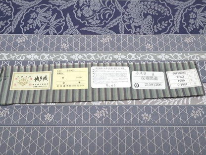 平和屋着物●極上　本場筑前博多織　両面　全通柄袋帯　夜須間道　原田織物謹製　博多金ラベル　証紙付き　逸品　CYAA4917s6