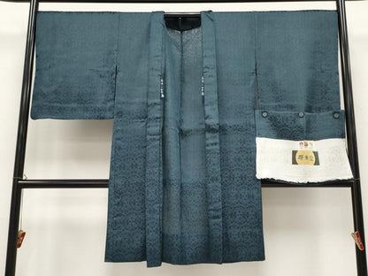 平和屋着物∞極上　市川純一郎　スリーシーズン　春夏秋　塵除　長羽織　風韻堂　褐返色地　証紙・飾り紐付き　逸品　CYAA4929s6