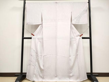 平和屋着物▽極上　BANKANわものや　訪問着　単衣　流水花文　金銀彩　鴇鼠色地　逸品　CYAA4932s6