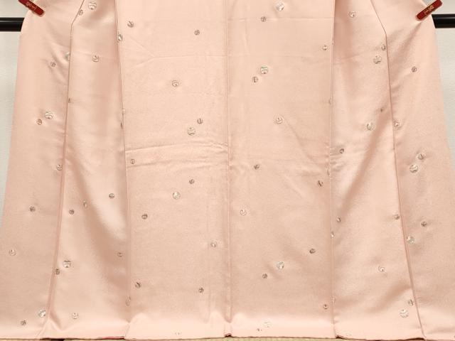 平和屋着物●極上　小紋　総刺繍　鞠花文　一斤染色地　逸品　CYAA4933s6