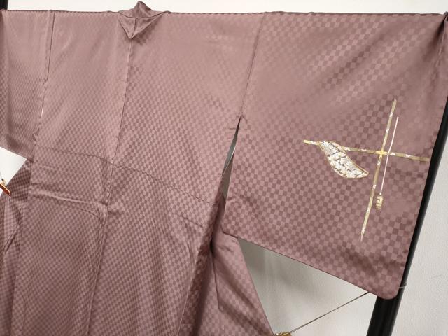 平和屋本店●極上　山口美術織物　皇室　伊勢神宮御用　西陣織　訪問着　総刺繍　誰が袖花文　金糸　煤竹色地　逸品　CYAA4934s6