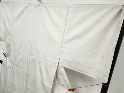 平和屋本店▽極上　男性　本場大島紬　単衣　キングサイズ　白大島　一元7マルキ　反端付き　逸品　CYAA4939s6