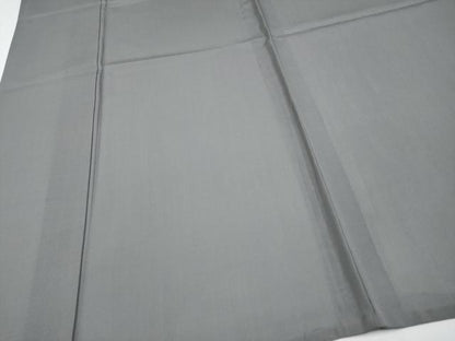 平和屋本店＊極上 夏物 男性 本場縞大島紬 夏大島 キングサイズ 色無地 灰色地 上村絹織物謹製 証紙付き 逸品 CYAA4942s6