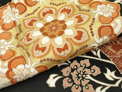 平和屋本店●極上　創業460年・千總　黒留袖　駒刺繍　正倉院更紗唐草文　金彩　高島屋扱い　逸品　CYAA4946s6
