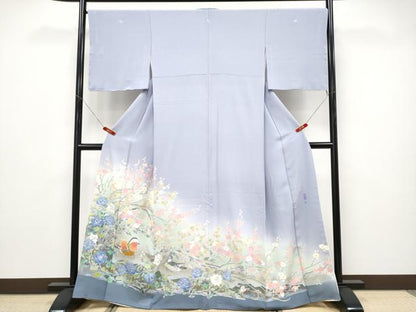 平和屋本店●極上　本加賀友禅作家　百貫華峰　色留袖　鴛鴦枝花文　暈し染め　藤紫色地　逸品　未使用　CYAA4947s6