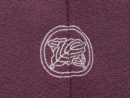 平和屋着物●極上　訪問着　総刺繍　雲取り立波枝花文　似せ紫色地　逸品　未使用　CYAA4950s6