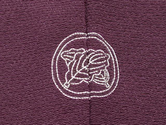 平和屋着物●極上　訪問着　総刺繍　雲取り立波枝花文　似せ紫色地　逸品　未使用　CYAA4950s6