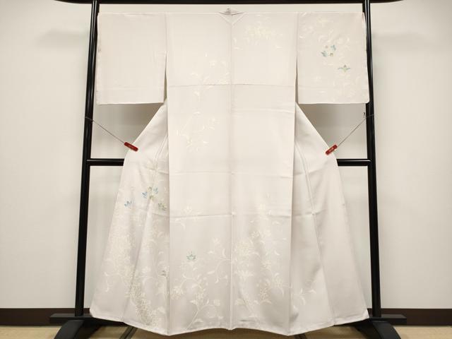 平和屋本店●極上　訪問着　駒刺繍　更紗唐草文　金彩　桜色地　逸品　未使用　CYAA4951s6