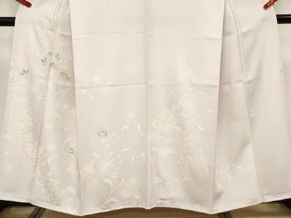 平和屋本店●極上　訪問着　駒刺繍　更紗唐草文　金彩　桜色地　逸品　未使用　CYAA4951s6