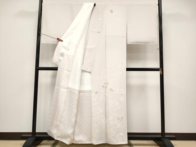 平和屋本店●極上　訪問着　駒刺繍　更紗唐草文　金彩　桜色地　逸品　未使用　CYAA4951s6