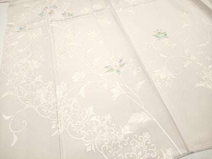 平和屋本店●極上　訪問着　駒刺繍　更紗唐草文　金彩　桜色地　逸品　未使用　CYAA4951s6