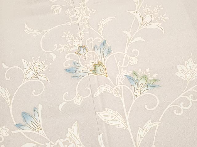 平和屋本店●極上　訪問着　駒刺繍　更紗唐草文　金彩　桜色地　逸品　未使用　CYAA4951s6