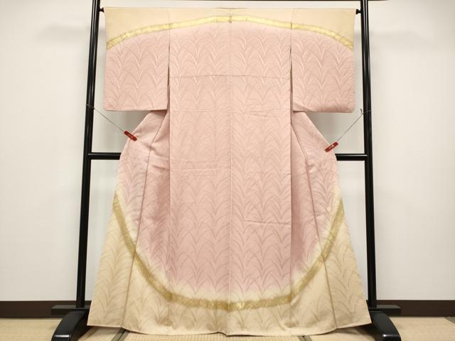 平和屋着物●極上　皇室献上作家　北出与三郎　無地絵羽訪問着　大王松　暈し染め　金彩　虹色地　逸品　CYAA4955s6