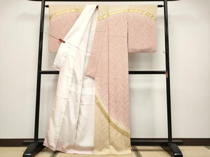 平和屋着物●極上　皇室献上作家　北出与三郎　無地絵羽訪問着　大王松　暈し染め　金彩　虹色地　逸品　CYAA4955s6