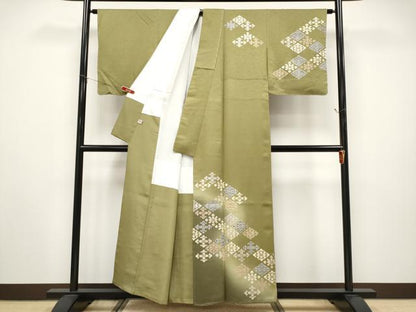 平和屋本店●極上 金彩友禅 卓越技能者・名工・和田光正 訪問着・長襦袢セット 暈し染 金銀彩 梅幸茶色 まるやま扱 逸品 未使用 CYAA4957s6