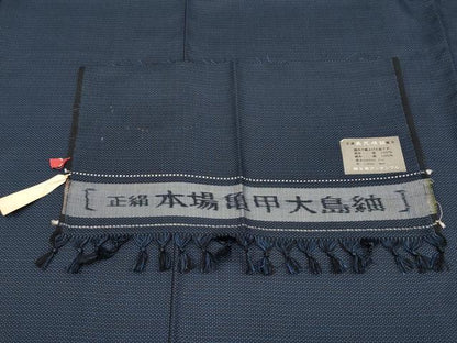平和屋着物●極上　男性　本場亀甲大島紬　アンサンブル　100亀甲　総詰め　逸品　未使用　CYAA4958s6