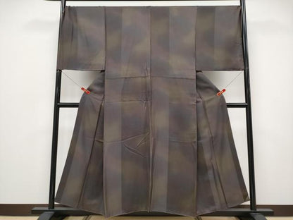 平和屋本店●極上　男性　お召　キングサイズ　霞文　逸品　CYAA4961s6