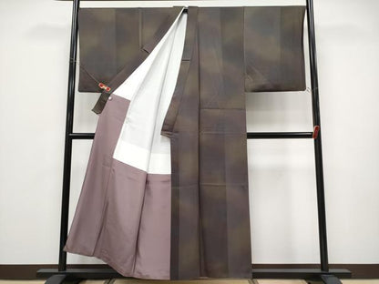 平和屋本店●極上　男性　お召　キングサイズ　霞文　逸品　CYAA4961s6