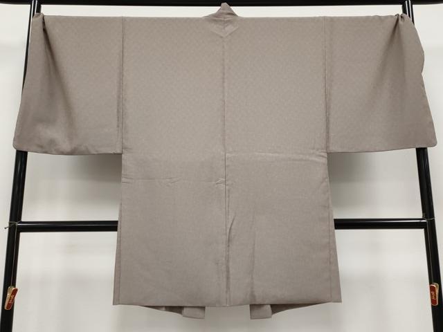 平和屋本店∞極上　男性　長羽織　キングサイズ　網代文　銀煤竹色地　逸品　CYAA5036s6
