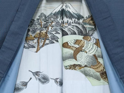 平和屋着物●極上　男性　本場大島紬　アンサンブル　キングサイズ　亀甲柄　逸品　CYAA4962s6