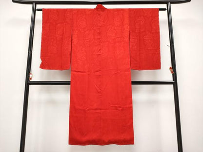 平和屋本店●極上　アンティーク　大正ロマン　長襦袢　袷　雪輪草花地紋　逸品　CYAA4968s6