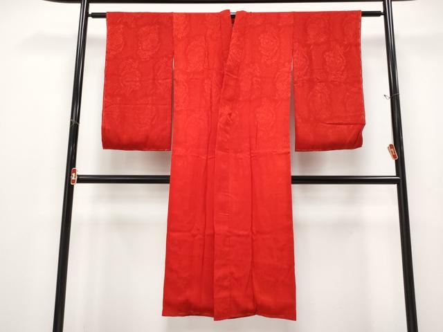 平和屋本店●極上　アンティーク　大正ロマン　長襦袢　袷　雪輪草花地紋　逸品　CYAA4968s6