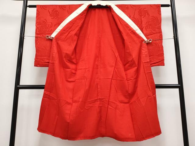 平和屋本店●極上　アンティーク　大正ロマン　長襦袢　袷　舞花地紋　逸品　CYAA4972s6