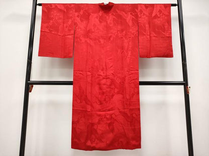平和屋本店●極上　アンティーク　大正ロマン　長襦袢　袷　飛鶴松葉地紋　逸品　CYAA4973s6