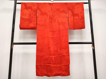 平和屋本店●極上　アンティーク　大正ロマン　長襦袢　袷　紗綾形花地紋　逸品　CYAA4974s6