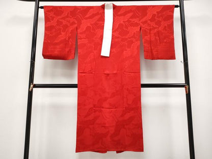 平和屋本店●極上　アンティーク　大正ロマン　長襦袢　袷　飛鶴地紋　逸品　CYAA4975s6
