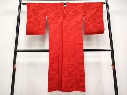 平和屋本店●極上　アンティーク　大正ロマン　長襦袢　袷　飛鶴地紋　逸品　CYAA4975s6