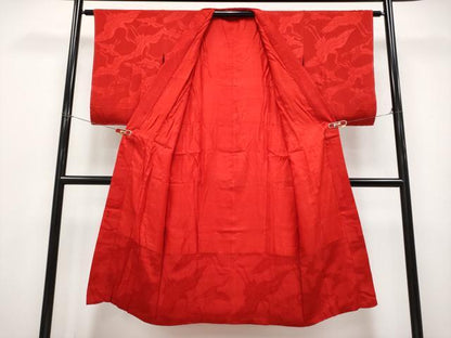 平和屋本店●極上　アンティーク　大正ロマン　長襦袢　袷　飛鶴地紋　逸品　CYAA4975s6