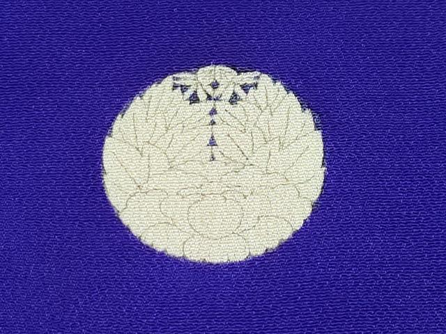 平和屋本店[]極上　アンティーク　大正ロマン　七五三　女の子　7歳　祝着　宝尽くし花文　鉄紺色地　逸品　CYAA4980s6