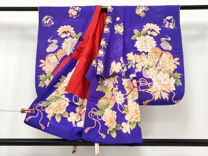 平和屋本店[]極上　アンティーク　大正ロマン　七五三　女の子　3歳　祝着　中国三大刺繍　相良刺繍　駒刺繍　宝船　逸品　CYAA4983s6