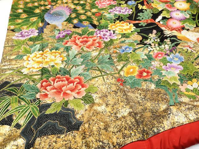 平和屋本店●極上 中国三大刺繍相良刺繍 総刺繍 駒刺繍 色打掛 お引きずり 和装 婚礼 結婚式 花嫁 神社挙式 暈し染 金銀彩 逸品 CYAA4986s6