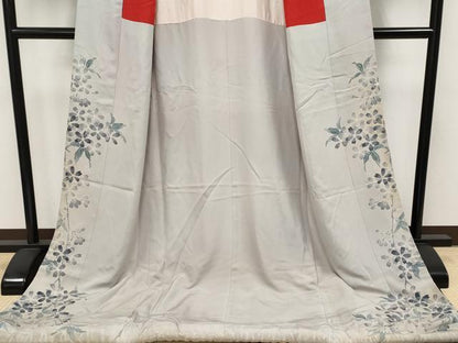 平和屋本店●極上　お引きずり・お引き摺り　黒留袖　雪華文　金銀彩　逸品　CYAA4988s6