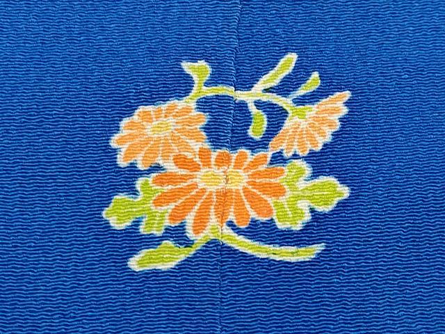 平和屋本店●極上　お引きずり・お引き摺り　色留袖　文字文　金彩　鬼しぼ縮緬　瑠璃紺色地　逸品　CYAA4989s6