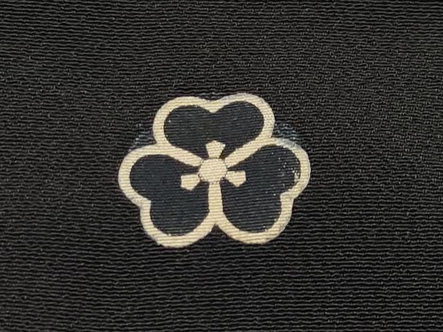 平和屋本店●極上　アンティーク　大正ロマン　お引きずり・お引き摺り　黒留袖　駒刺繍　霞枝花文　金彩　逸品　CYAA4993s6
